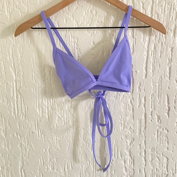 Jolyn Lavender Purple Triangle Criss Cross Active Bikini Top Size Large - Picture 9 of 10